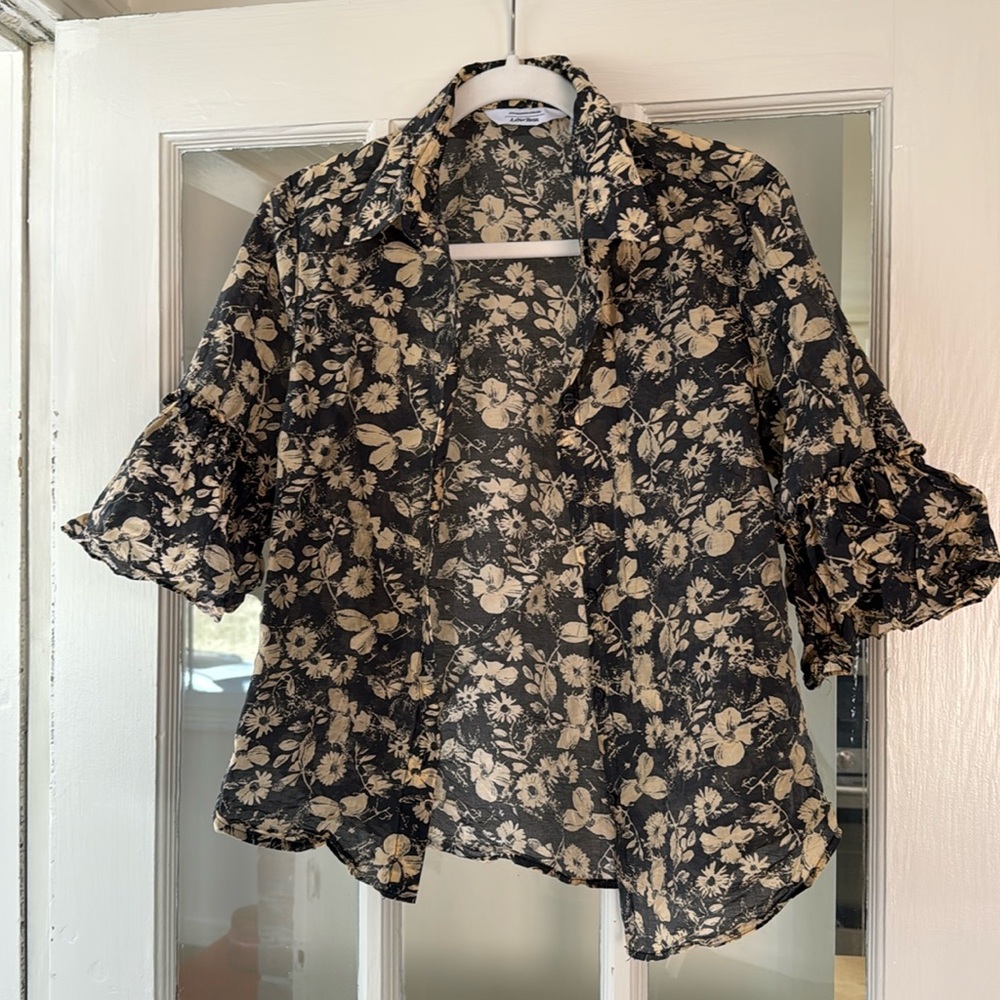 & other stories floral blouse